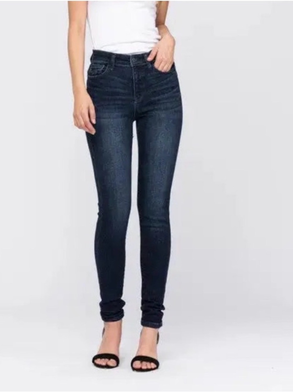 Like new Good American Dark Blue High Rise Skinny Jeans Size Womens 10/30